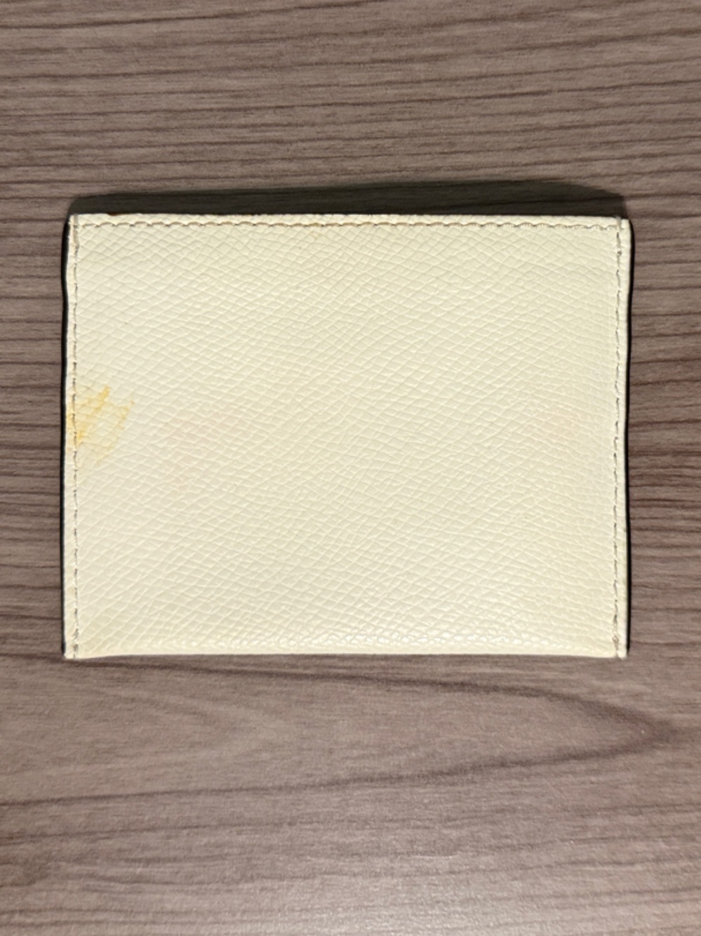 Coach Cream Leather Card Holder with Signature Logo - Picture 2 of 2